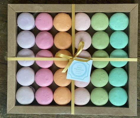 Caixa Luxo Para 30 Macarons Kraft Elo7 Produtos Especiais