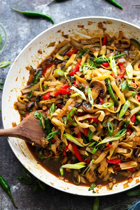 Vegan Thai Drunken Noodles Pad Kee Mao