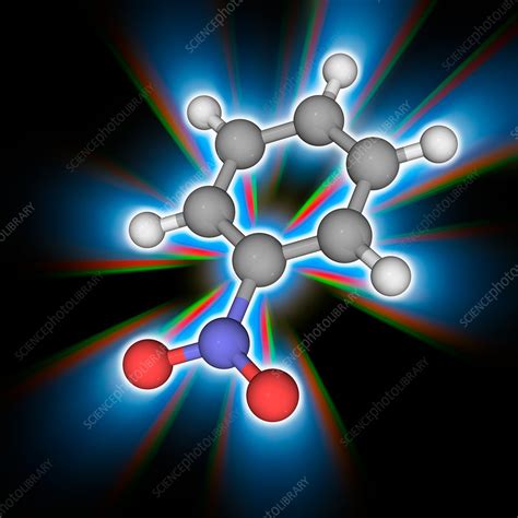 Nitrobenzene Organic Compound Molecule Stock Image F