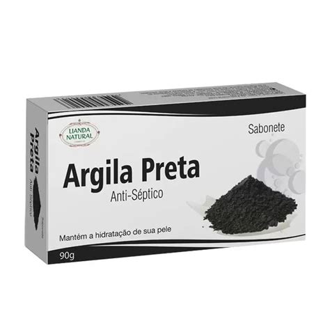 Sabonete Argila Preta Lianda 90g Shopee Brasil