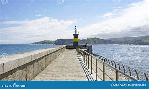 Lighthouse of the Port of Comillas, Santander Stock Image - Image of rocks, corridor: 270967269