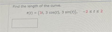 Solved Find The Length Of The Curve