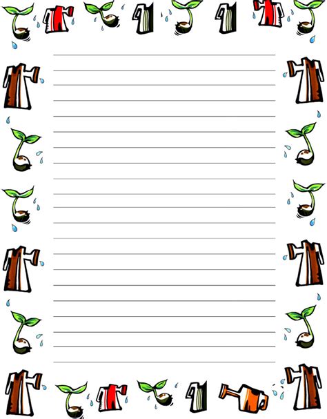 8 Best Images Of Printable Writing Sheets With Borders Free Printable