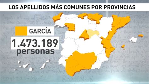 Cuáles son los apellidos más comunes en España provincia por provincia