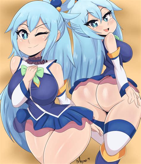 Rule 34 1girls Aqua Konosuba Ass Ass Focus Big Ass Big Breasts Big Butt Bimbo Bmayneart