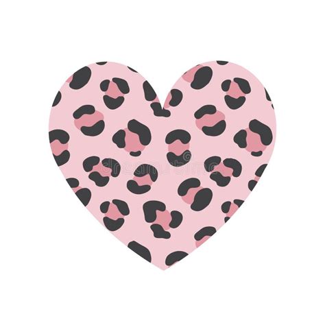 Pink Leopard Print Heart Stock Illustrations 467 Pink Leopard Print