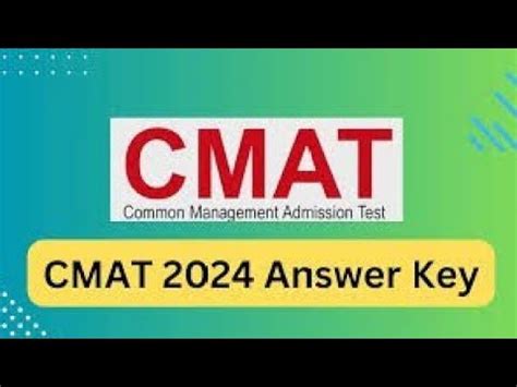 Common Management Admission Test CMAT Final Answer Key 2024 Out