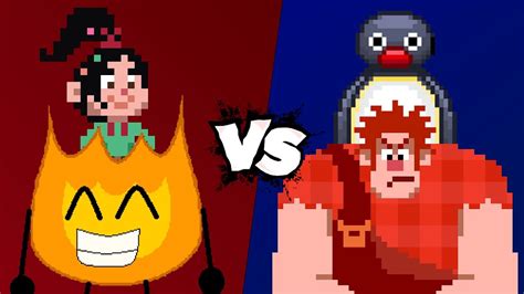 MUGEN Battle Vanellope Firey Vs Wreck It Ralph Pingu YouTube