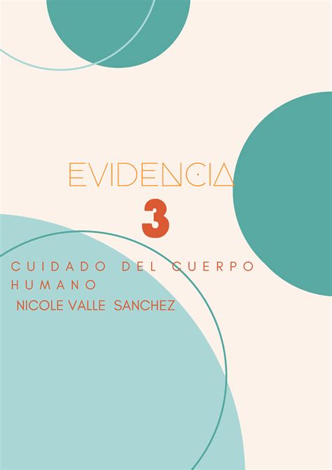 Evidencia 3 Cuidado DEL Cuerpo Humano EVIDENCIA NICOLE VALLE SANCHEZ