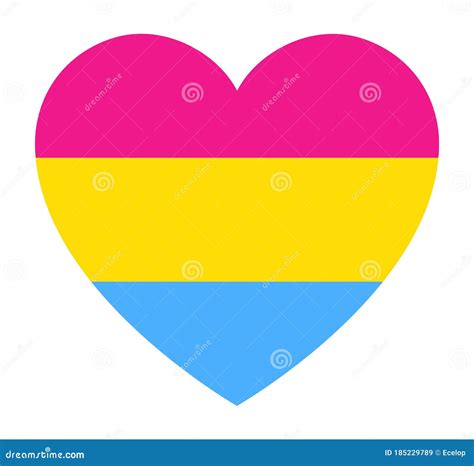 Pansexuality Pride Flag Stock Vector Illustration Of Happiness 185229789