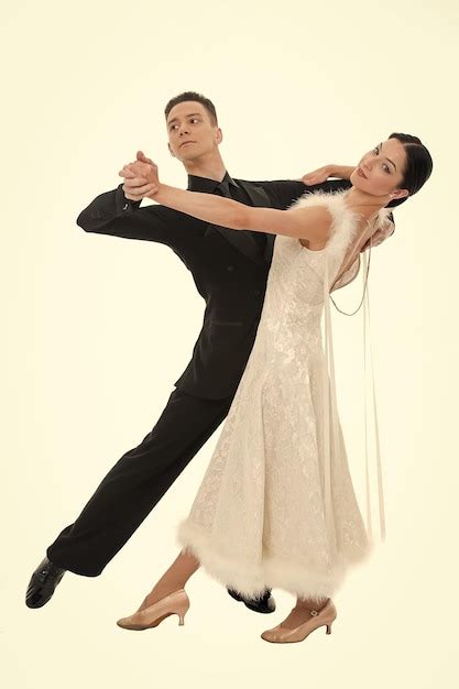 Premium Photo Ballroom Dance Couple In A Dance Pose Isolated On White