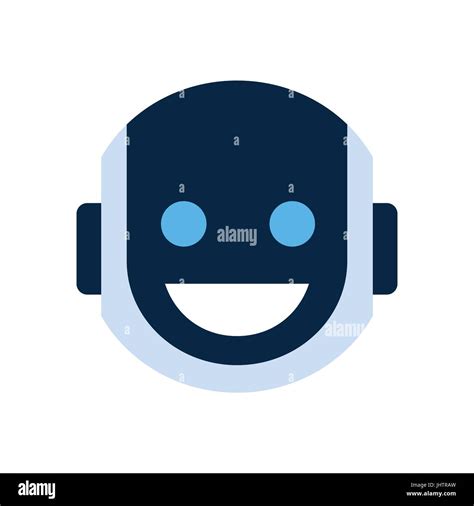 Robot Face Icon Smiling Face Laugh Emotion Robotic Emoji Stock Vector ...