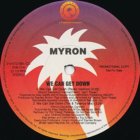 We Can Get Down Vinyl Maxi Single Myron Amazones Cds Y Vinilos