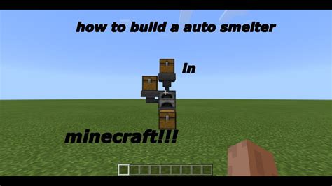 How To Build An Auto Smelter In Minecraft Tutorial Youtube