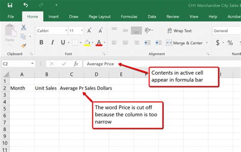 1 2 Entering Editing And Managing Data Beginning Excel 2019