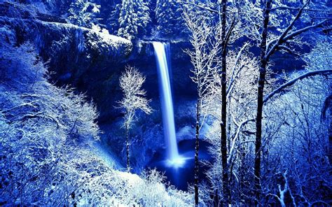 Icy waterfall wallpaper | nature and landscape | Wallpaper Better