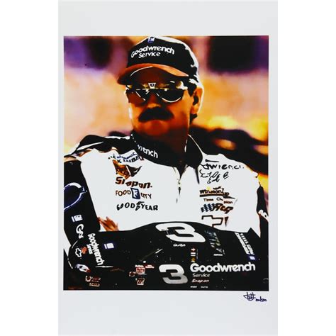 Dale Earnhardt Sr Nascar Le X Lithograph By Joshua Barton