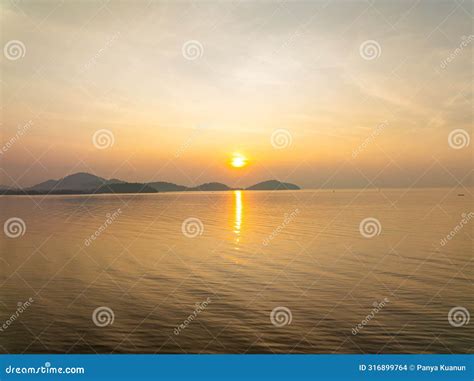 Aerial View Sunset Sky Nature Beautiful Light Sunset Or Sunrise Over