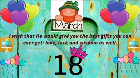 18 March Happy Birthday Wishes Messages And Quotes