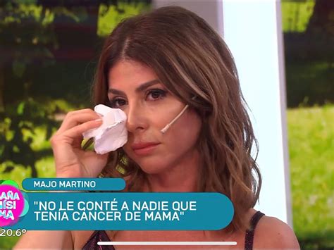 Majo Martino Revel Que Tuvo C Ncer De Mama Y Se Quebr Al Aire El