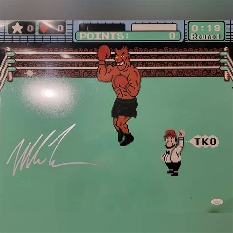 Art 16x2 Photo Mike Tysons Punch Out Signed By Mike Tyson Poshmark