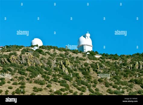 USA, Fort Davis, Texas, McDonald Observatory, Exterior Views of Both Observatory Buildings Stock ...