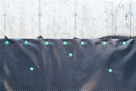 Foundation and waterproofing membrane dimpled drainage board - Kryton