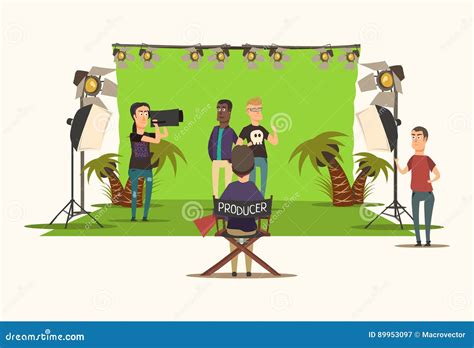 Movie Making Composition stock vector. Illustration of equipment - 89953097