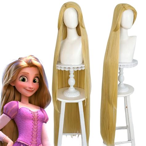 Tangled Rapunzel Princess Peruca Cosplay Para Meninas Loira Longa