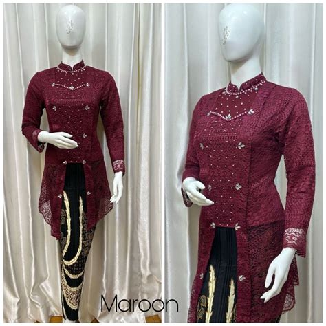 Jual Setelan Kebaya Kutubaru Tulle Modern Kebaya Wisuda Kebaya