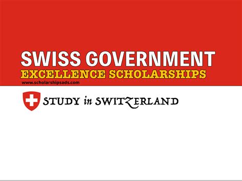 Swiss Government Announces Fully Funded Excellence Scholarships