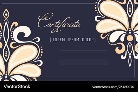 Makeup certificate template beauty school Vector Image