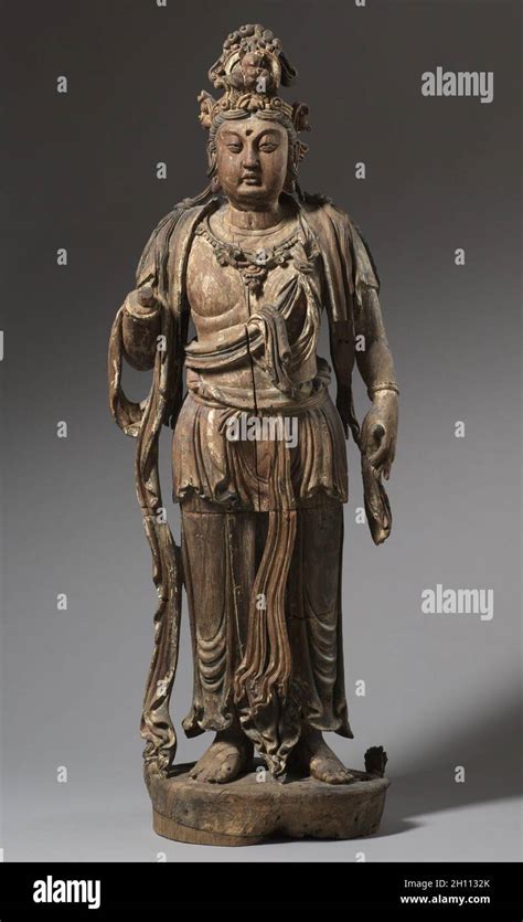 Standing Bodhisattva 1200s China Jin Dynasty 1115 1234 Wood With