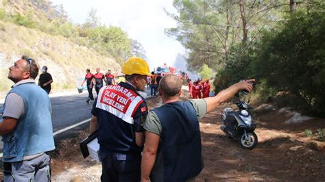 Marmaris teki orman yangını 19 saat sonra söndürüldü