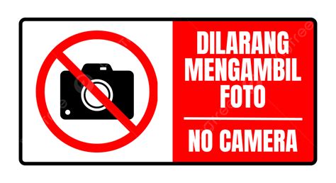 Stiker Ilustrasi Tanda Tidak Diizinkan Kamera Tanda Tidak Ada Tanda Kamera Dilarang Mengambil