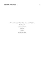 Military Deptarture Three Things To Know Final Draft Docx Running