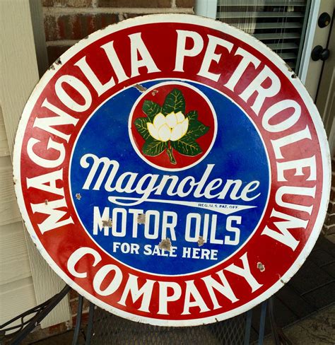 Early Magnolia Oil And Gas Sign Collectors Weekly