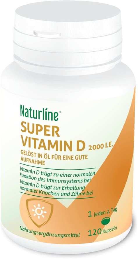 Naturline Vitamin D Ie Kapseln Hochdosierte Sonnen Vitamin