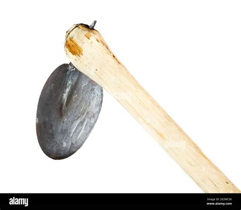 A Primitive African Hand Tool Hoe With Wood Handle Stock Photo Alamy