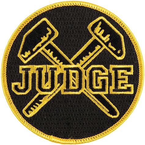 Judge Logo Embroidered Patch 138419 Rockabilia Merch Store