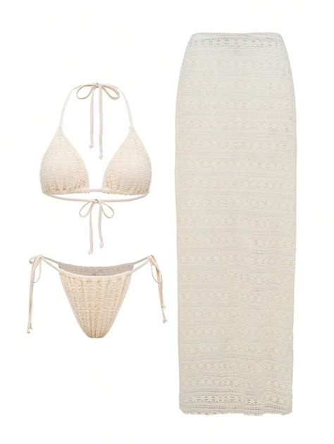 Swim Oasis Premium Pcs Set Women Bikini Set Triangle Cup Halter Neck