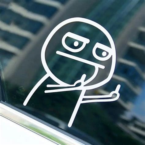 Funny Cartoon Middle Finger Car Sticker Decal For Volkswagen Touareg