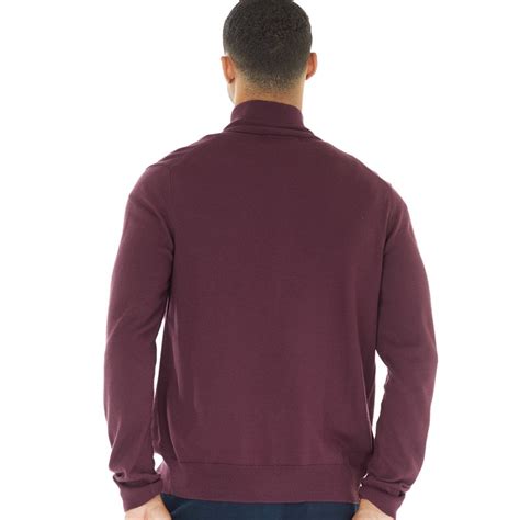 Buy Fred Perry Mens Classic Zip Through Cardigan Oxblood