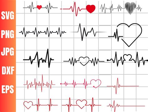 Heart Beat Svg Bundle Heart Beat Svg Heartbeat Svg Medical Clipart