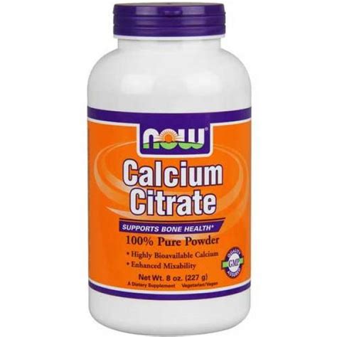 Now Foods Calcium Citrate Powder 8 Oz