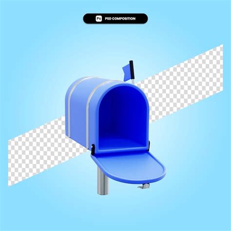 Premium Psd Mailbox D Render Illustration Isolated