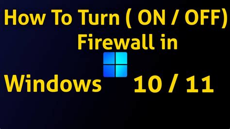 Turn On Off Windows Firewall In Windows Enable Disable Windows