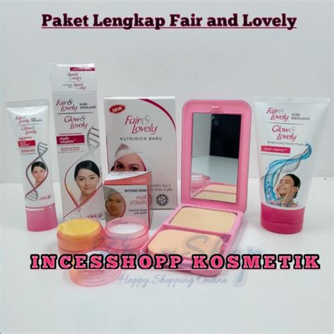 Jual Paket 4 IN 1 Fair Lovely Facial Foam Bedak Pelembab Dan