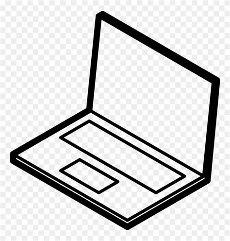 Computer Clipart Black And White Laptop Symbol Full Size Png