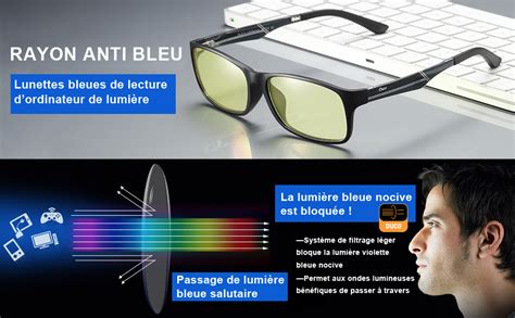 Duco Lunettes Pour Jeux Vid O Antireflet Anti Scintillement Cran